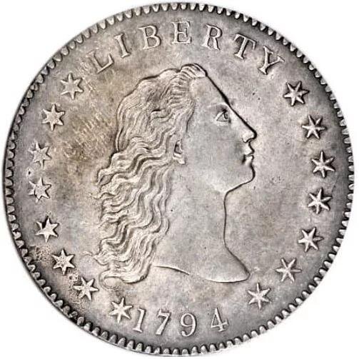 Аверс доллара 1794 года