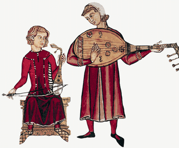 Менестрели воспевали рыцарские подвиги и служение даме.