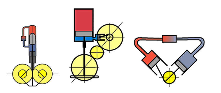 Анимация работы реле. Схема излучателя радиоволн. Вакуумный двигатель стирлинга схема. Двигатель стирлинга принцип гиф. Анимированная схема.