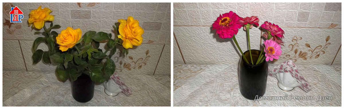 Цветы украшают вазу