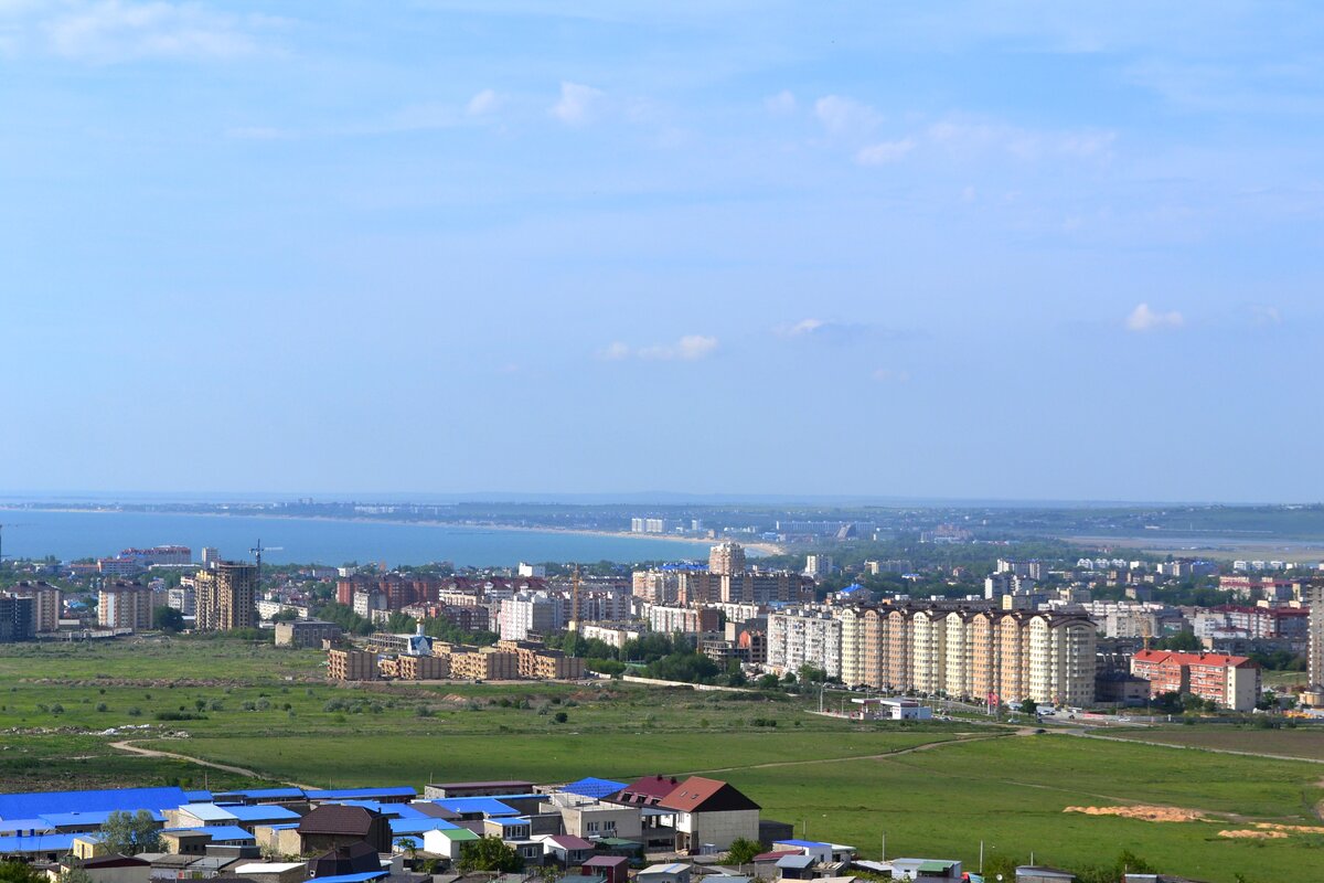 Панорама Супсеха. В Темрюк на ПМЖ. Супсех город. Анапа высотки.