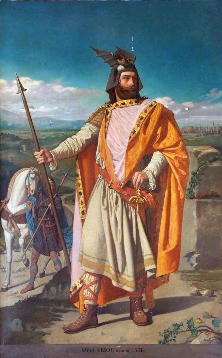 Амаларих, король вестготов VI в. н.э. Художник Леопольд Санчес Диас, 1855 г. 