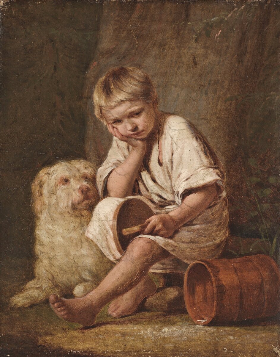 Репродукция картина Алексея Венецианова  «Вот-те и батькин обед!» 