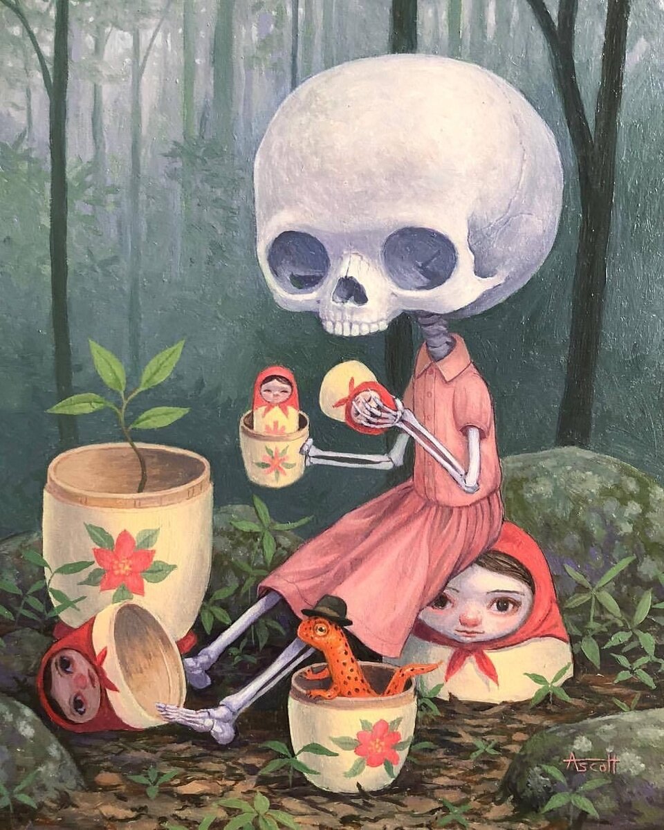 Skull Art by Thomas Ascott. 