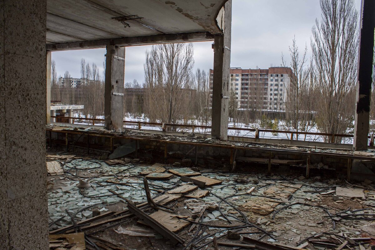 Припять. Городской дворец культуры «Энергетик». Фрески и разруха