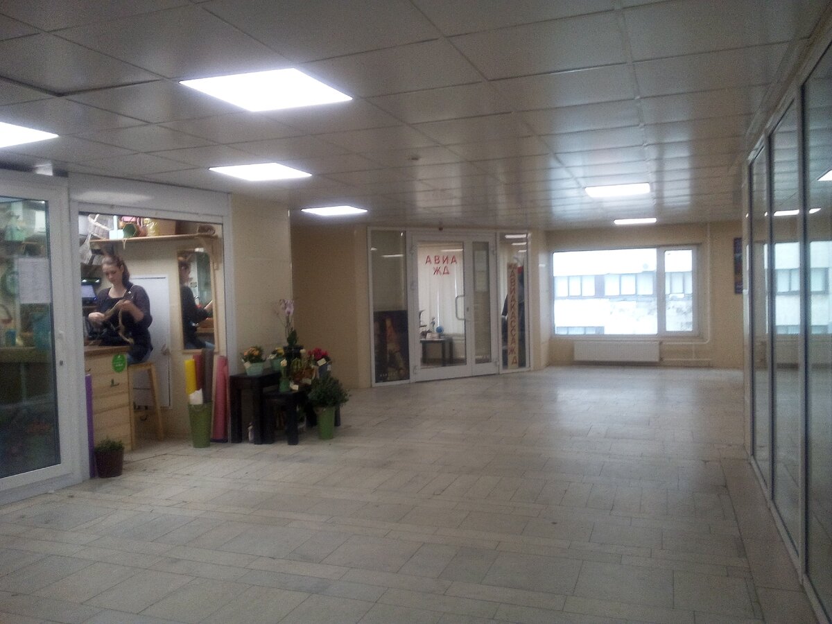 слева - салон цветов. а прямо авиа и ж)д билеты