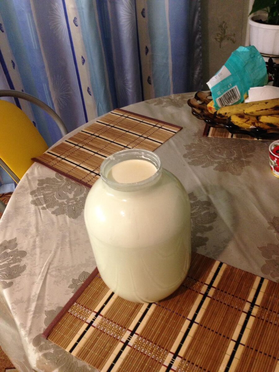 Деревенское молоко со сливками
