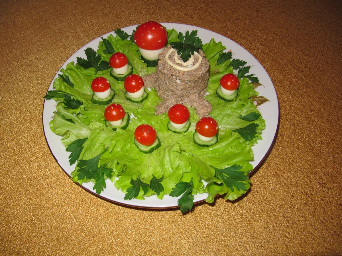 Салат-закуска. Грибная поляна.