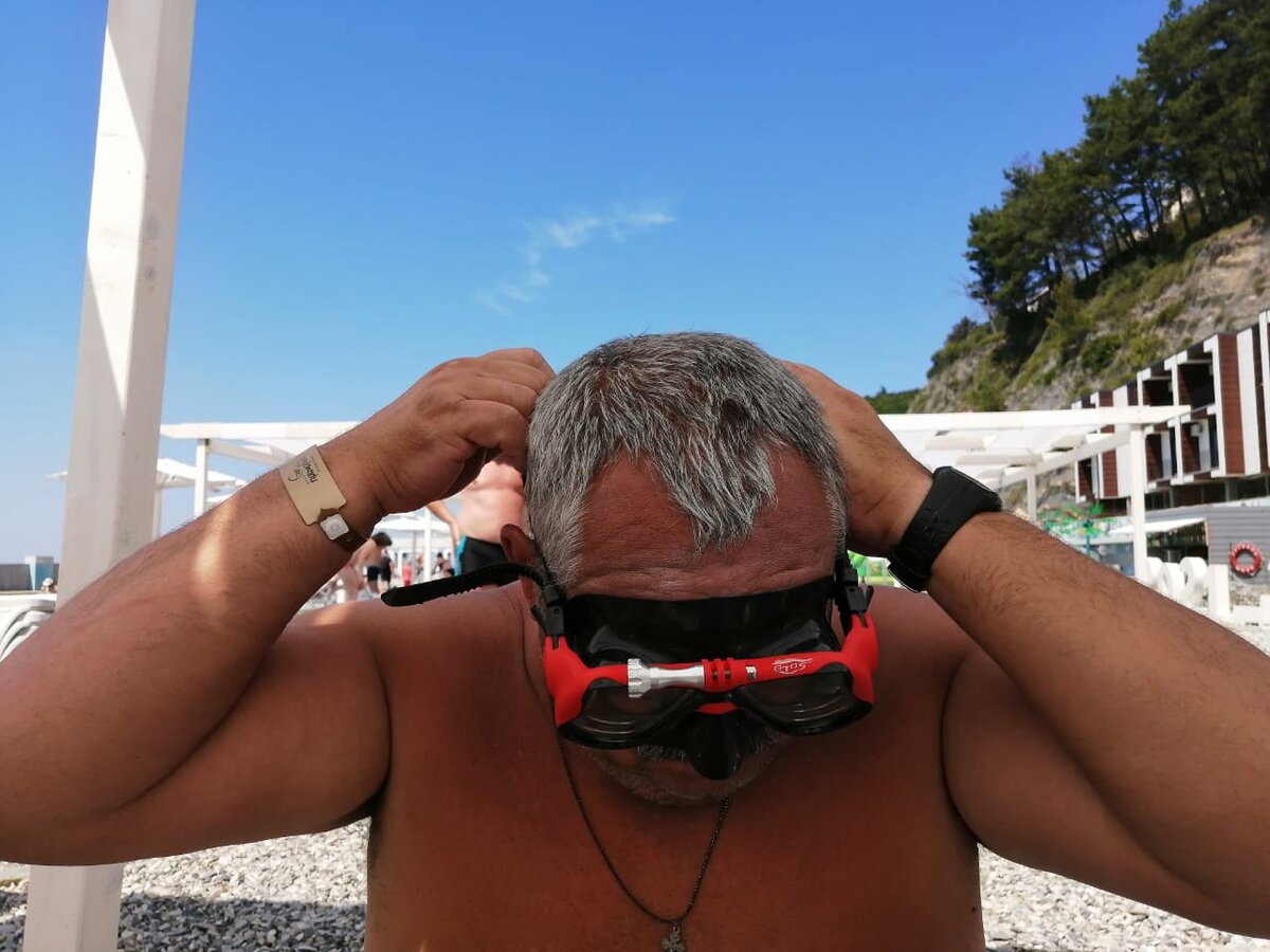 Вот так и сбываются мечты. Будем сегодня нырять с непростой маской. Фото автора. 