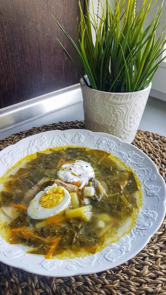 Классический щавелевый суп с яйцом, пошаговый рецепт с фото от автора Наталья на ккал