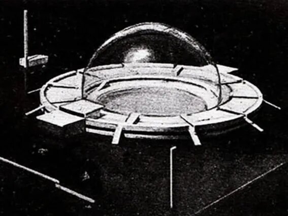 Александр Никольский. Эксперементальный проект бани с бассейном. Макет. 1927. Иллюстрация из книги Галины Оль «Александр Никольский». Ленинград: издательство «Лениздат», 1980