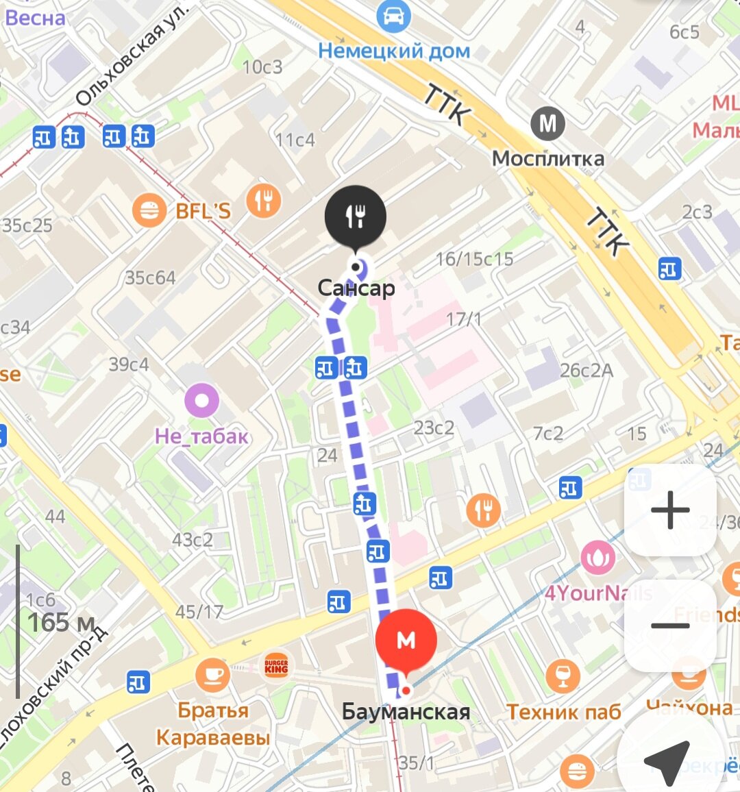 Адрес ресторана "Sansar" на Яндекс картах