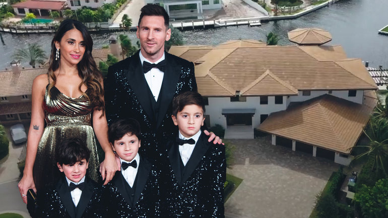    Лионель Месси с женой и детьми будет жить в роскошном особняке в Майами. Global Look Press