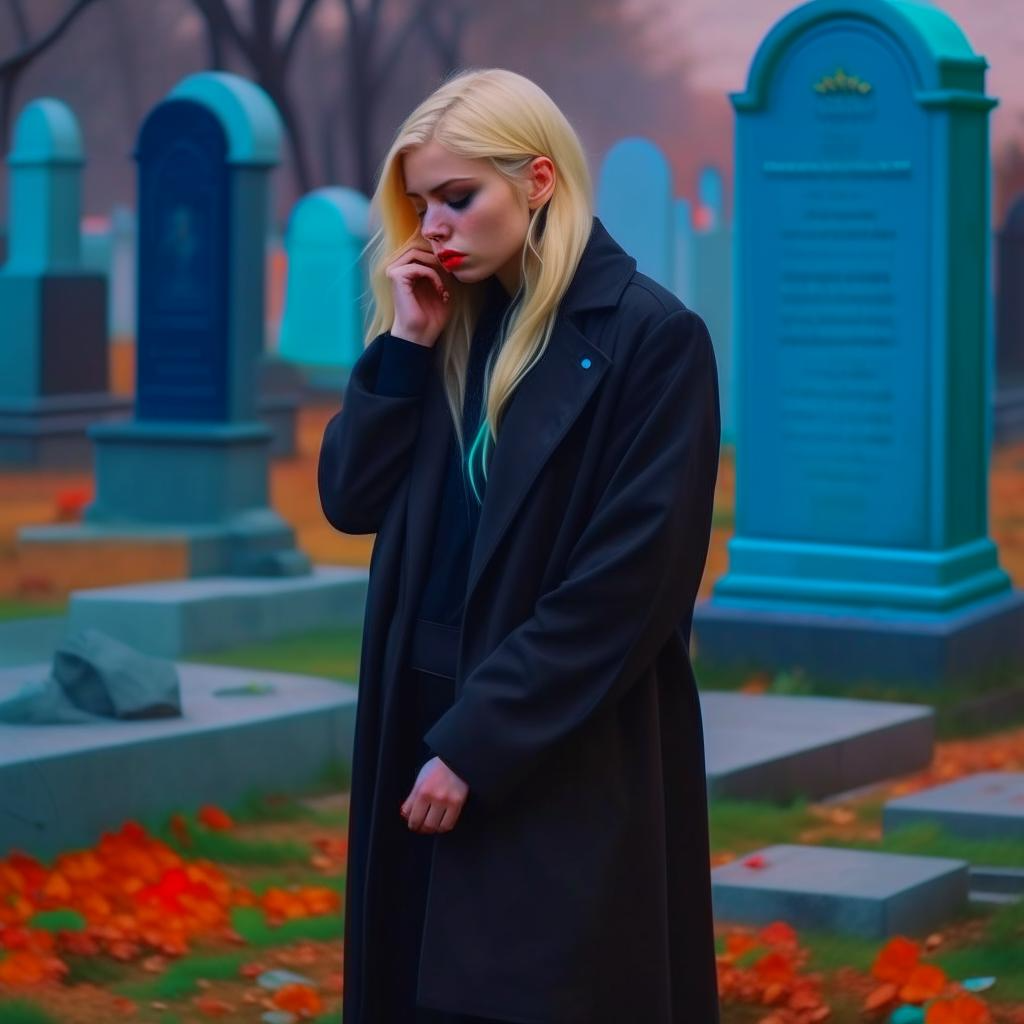 Алиса на похоронах сестры