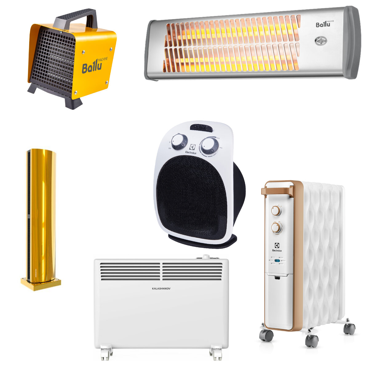 Основные виды обогревателей