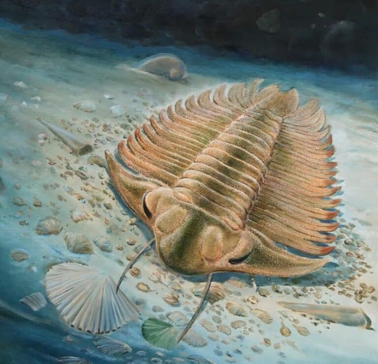    Bohemolichas incola кормится на дне ордовикского моря / © Jiri Svoboda.