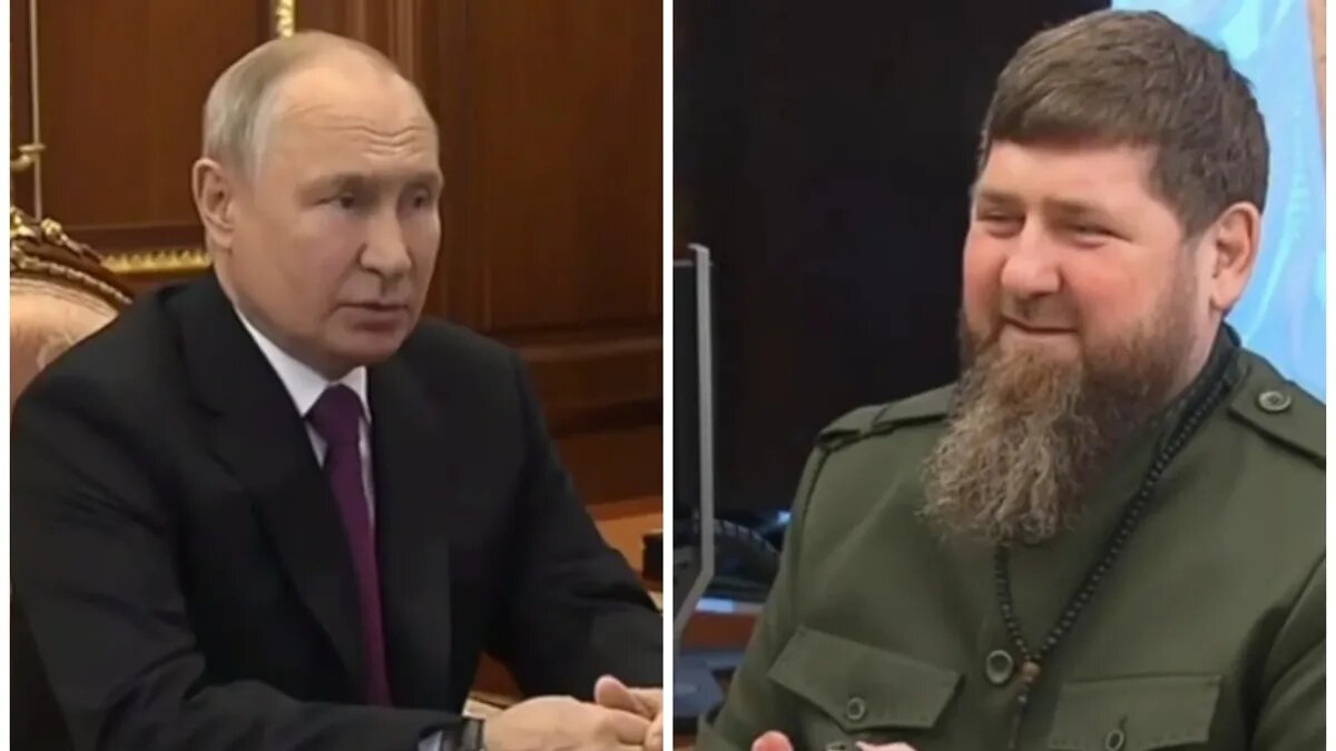 Владимир Путин и Рамзан Кадыров. Фото: кадр из видео