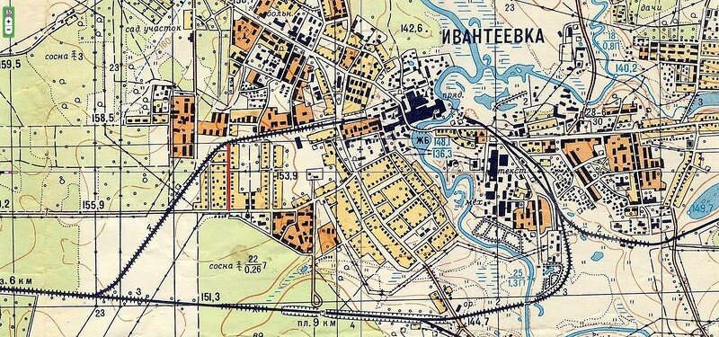 Ивантеевка карта с улицами и домами подробно
