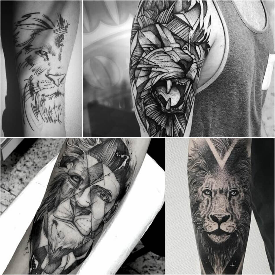 Татуировки лев: значение и 180 фото и эскизов