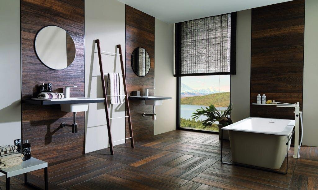 Ванная с отделкой керамогранитом