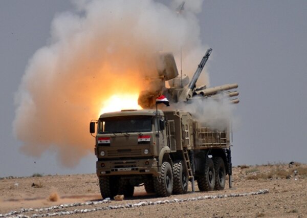 Пуск ракеты ЗРПК "Панцирь-С1" 