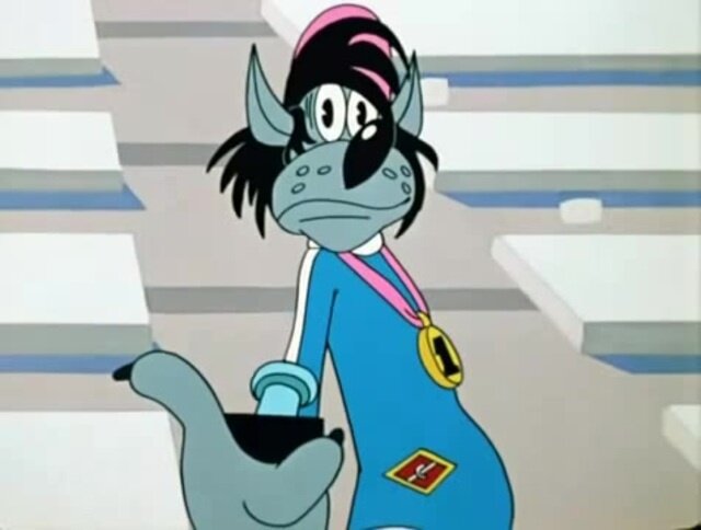 Кадр из мультфильма: Волк становится законодателем моды на селфи.