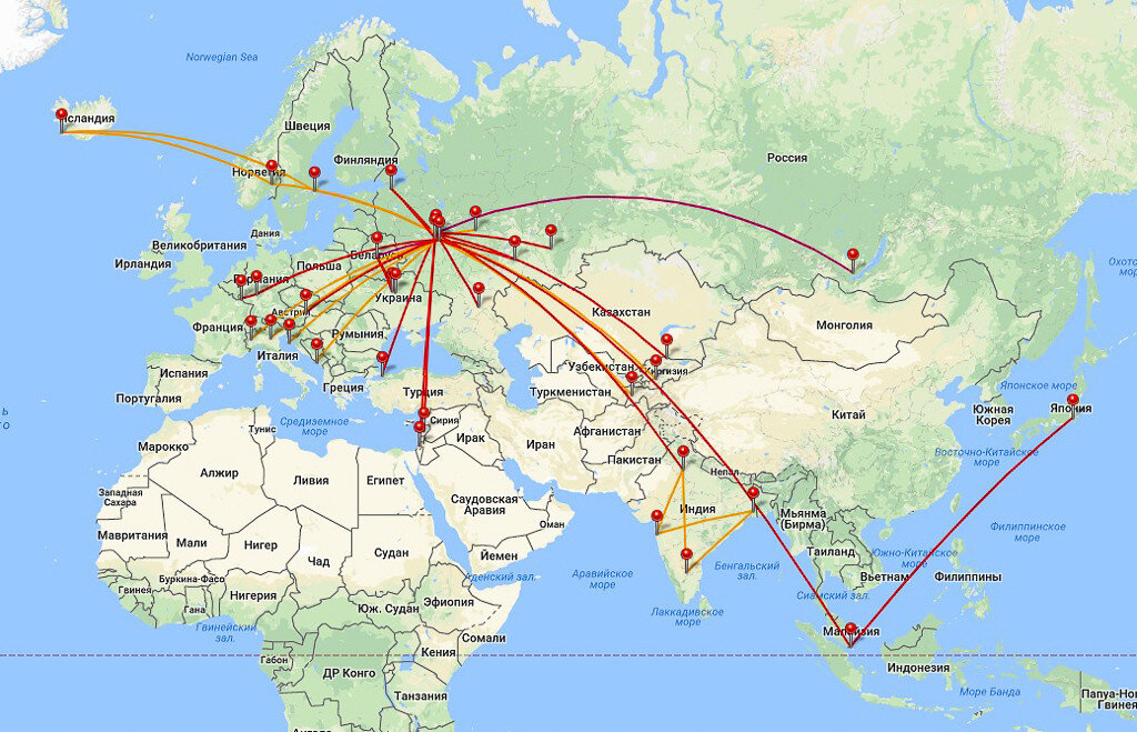 Итак, я действительно налетал 121 000 километров в этом году. В принципе это не много, бывало и больше (например в 2014 я налетал более 150 000 км) Подробнее.

