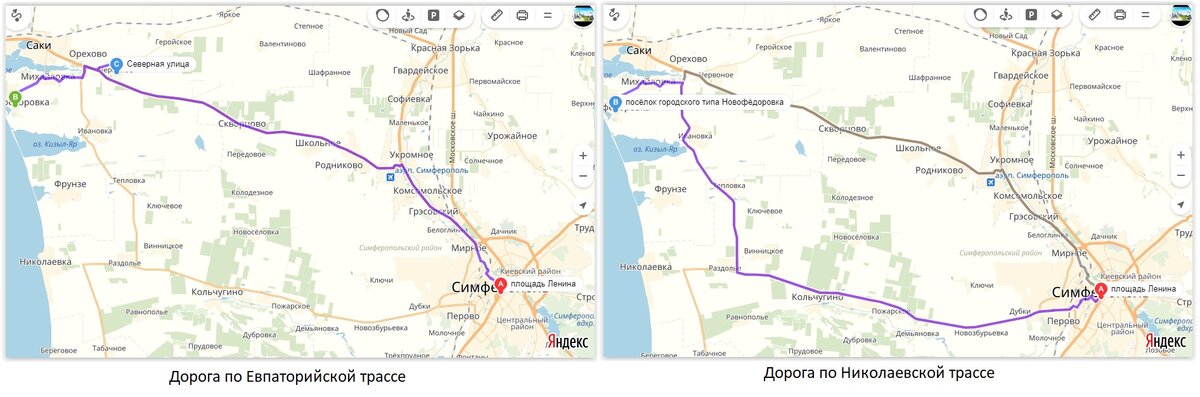 Крым новофедоровка карта с улицами