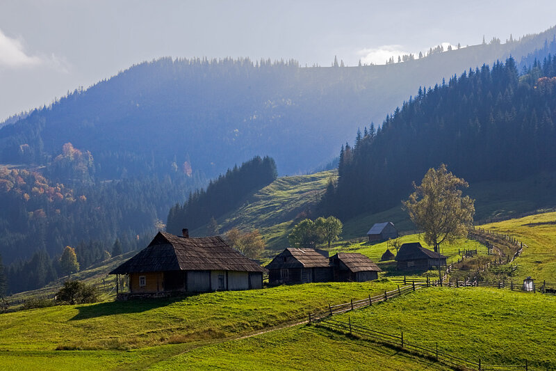 Карпаты деревни в горах