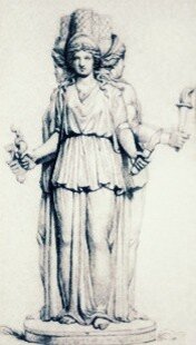 Геката - богиня лунного света. Эта двойственная богиня. Ее культ появляется у фракийцев, а от них переходит к грекам. Днем Геката может помогать людям в делах, а ночью указывает путь в преисподнюю. Ее часто ассоциировали с совой. Она покровительствует магии, тайнами и колдовству. Она единственная кто изъявляет желания проведать Аида. 