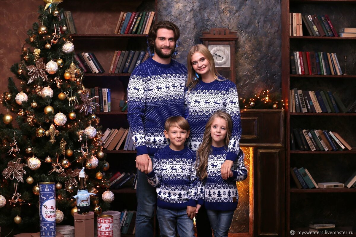Рождественские свитера для всей семьи