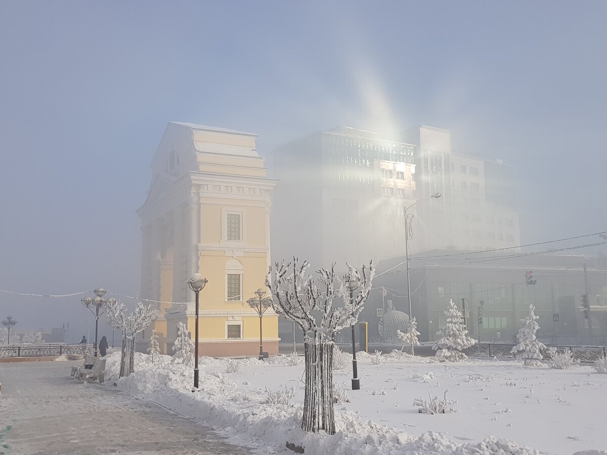 Иркутск набережная зимой