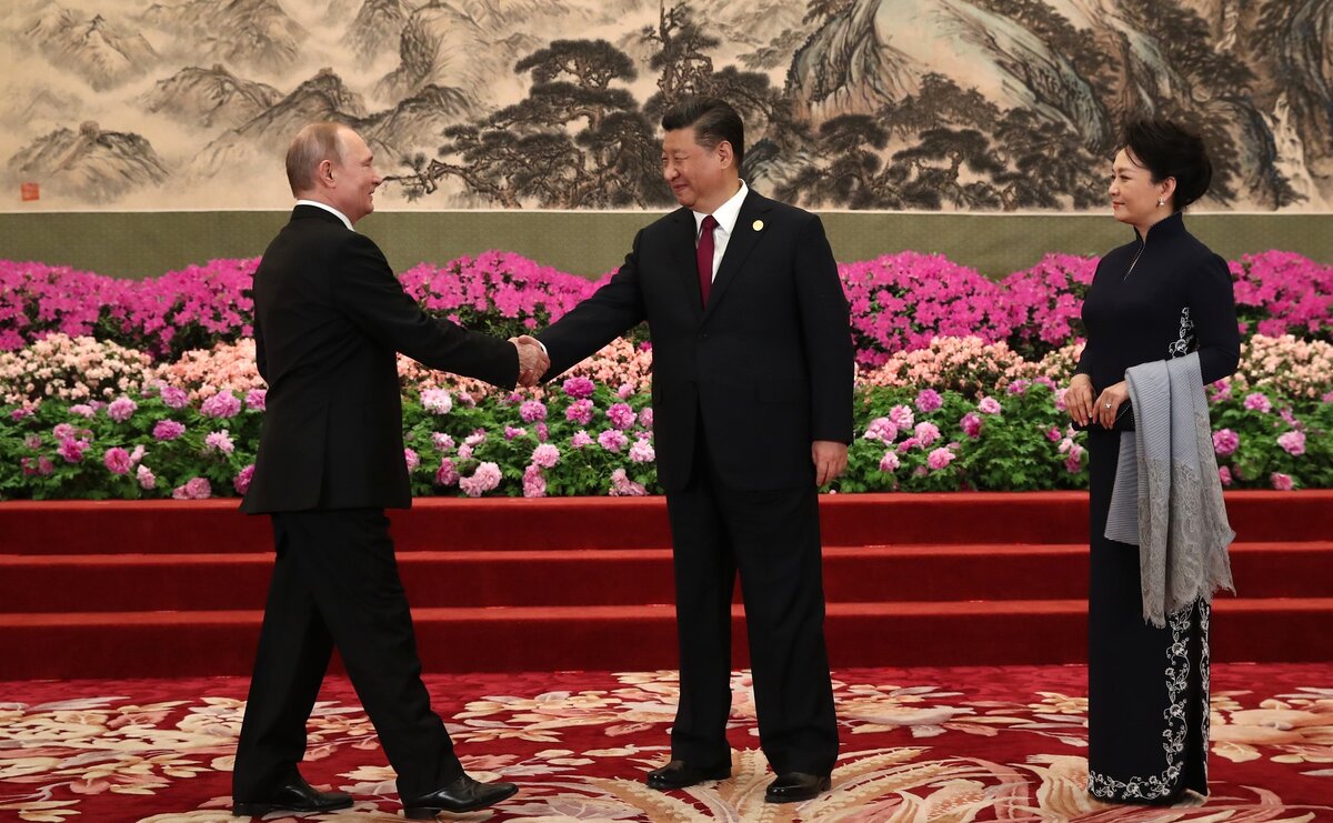 В.В.Путин, Си Цзиньпин и его супруга Пэн Лиюань форуме. 26 апреля 2019 г. http://www.kremlin.ru/events/president/news/60378/photos/58707