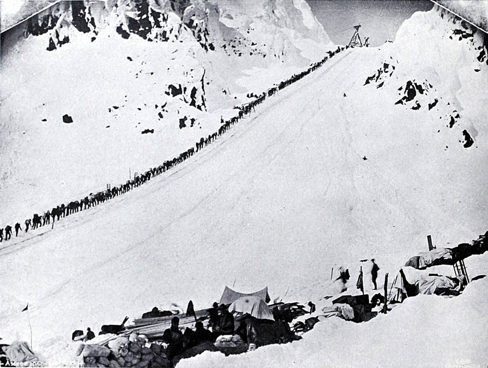 E.A. Hegg. Перевал Чилкут во время Клондайкской золотой лихорадки, 1898 г.