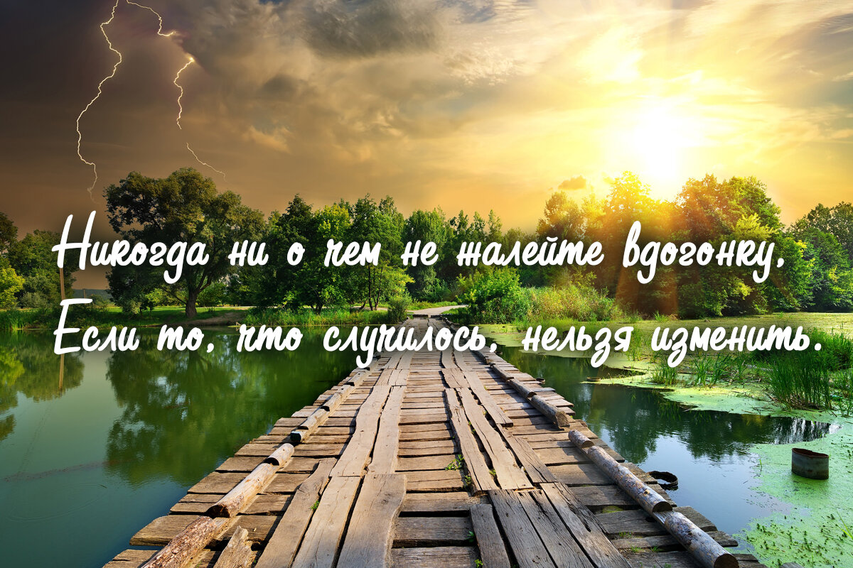 Нельзя ни о чем жалеть в этой жизни случилось сделали вывод и живите дальше картинки