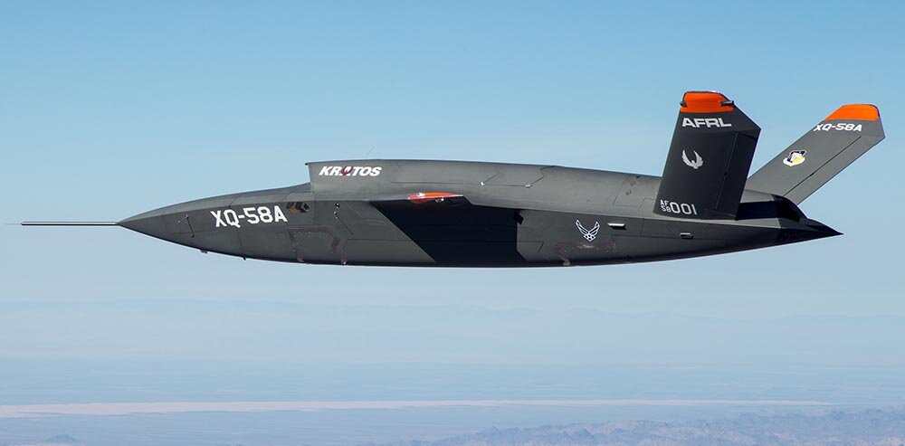 Опытный образец американского БПЛА Kratos XQ-58 Valkyrie.