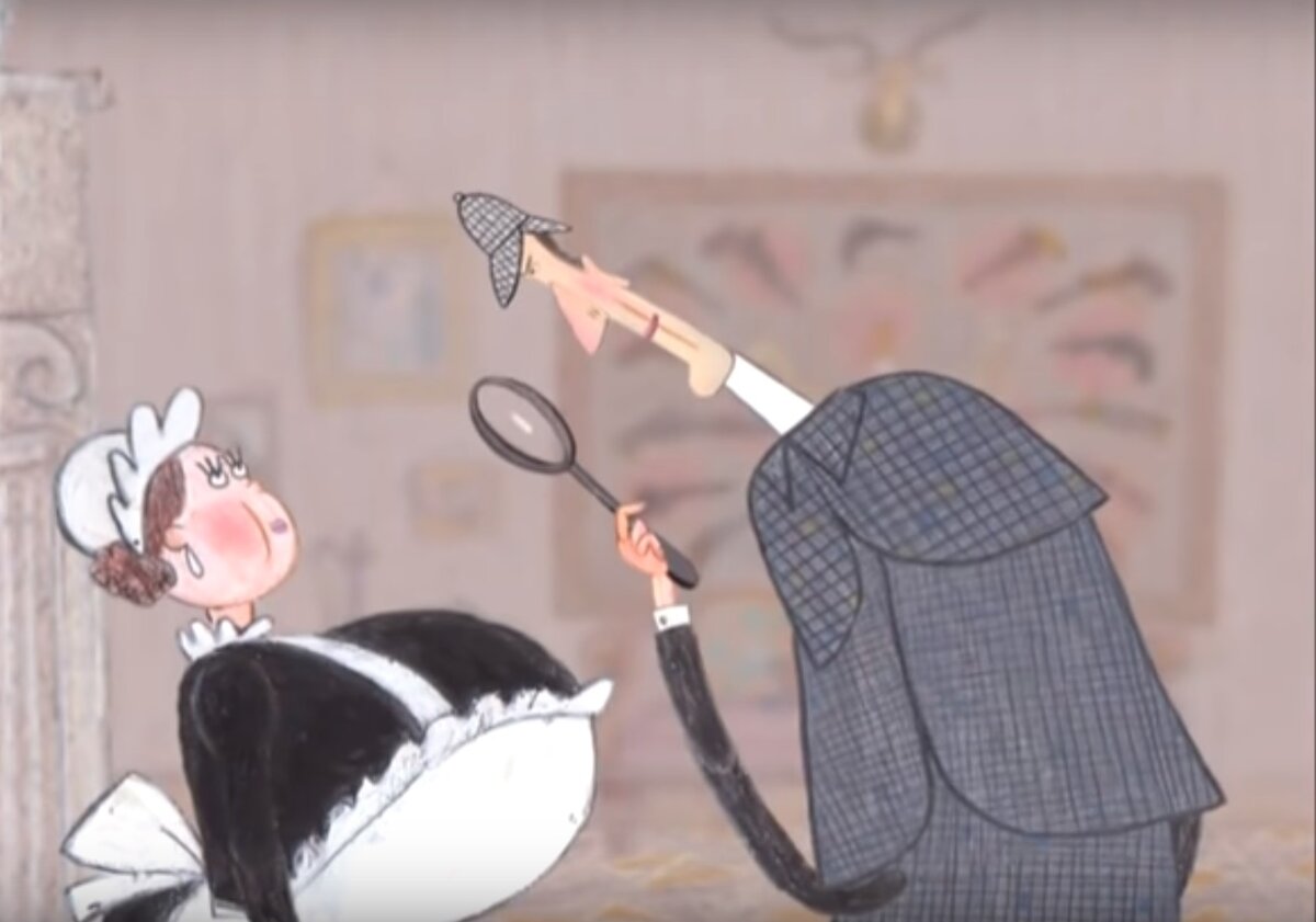кадр из мультфильма "Убийство лорда Уотербрука",  фонд	«Губерния», Мастер-фильм, 2005. Автор сценария и режиссёр А.Бубнов, композиторы В.Васенков, Е.Гальперин