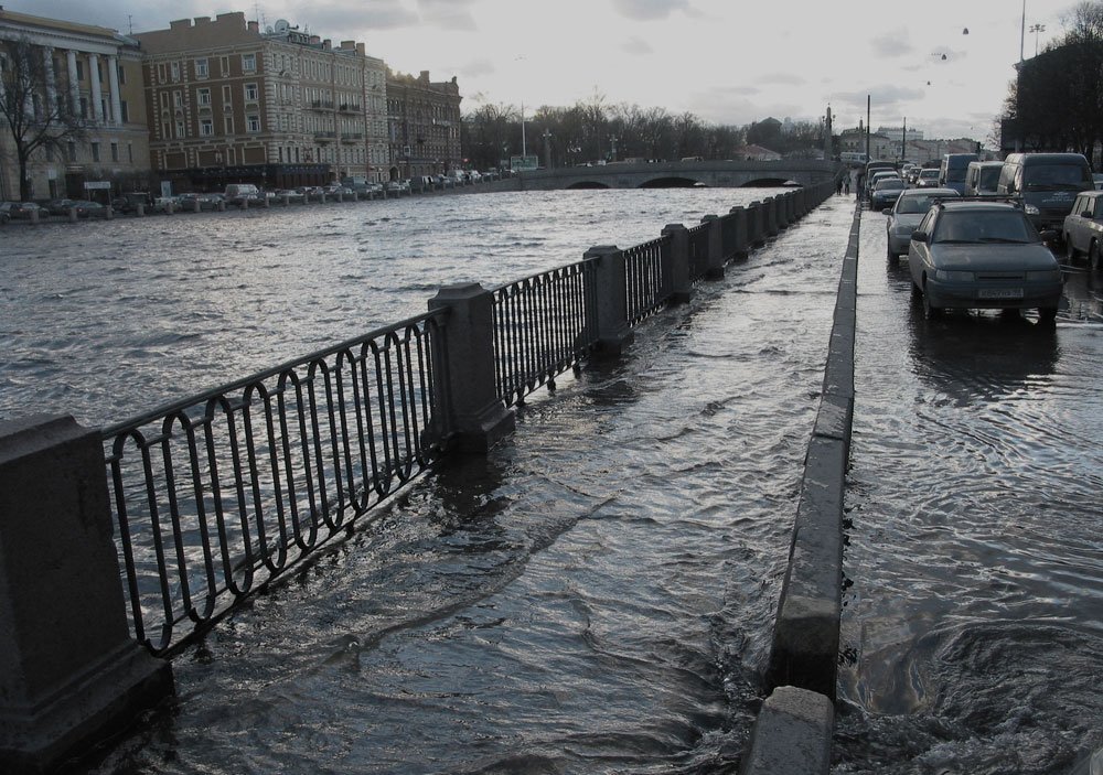 Фото санкт петербурга наводнение