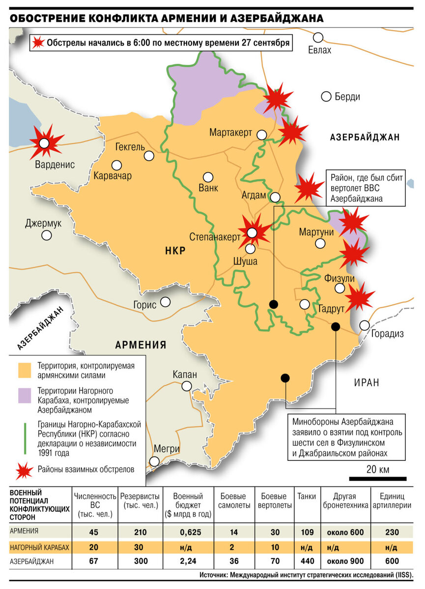 Карта карабаха на сегодня