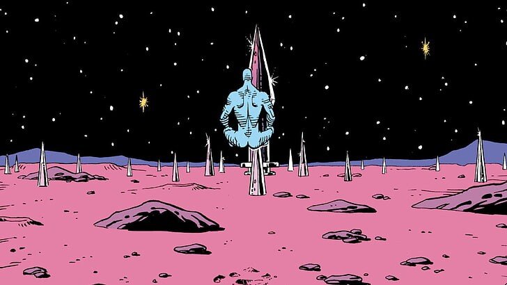 Комикс "Watchmen", Д-р Манхеттен медитирует