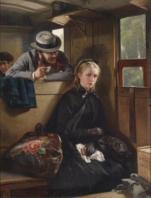 Картина Бертольда Вольтца - «Навязчивый господин», 1874г.