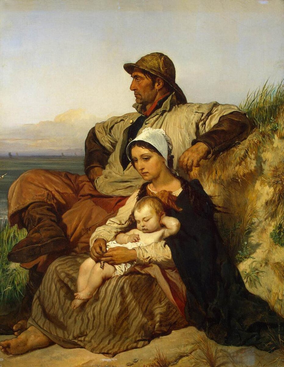 Луи Галле. «Семья рыбака» (1848 г.)