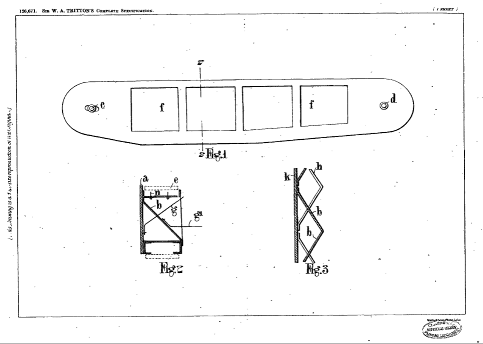 Патент US1312371A на броневую защиту гусениц