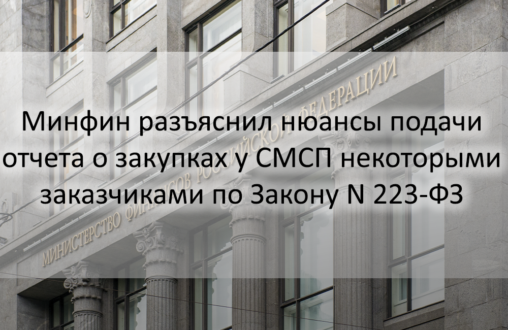 Госзакупки закон 2024 год. Минфин разъясняет. СМП по 44 ФЗ. Минфин разъяснил картинка. Отчет об объеме закупок у СМП И СОНКО.