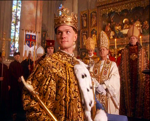 Церемония коронации Карла VII. Кадры из мини-сериала «Жанна д’Арк» (Производство: Канада. 1999 год; режиссёр – Кристиан Дюгей)