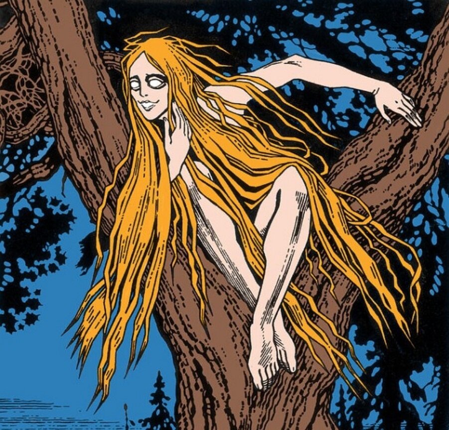 Русалка за авторством художника Билибина, раскрашенная. Изображение из открытых источников. 