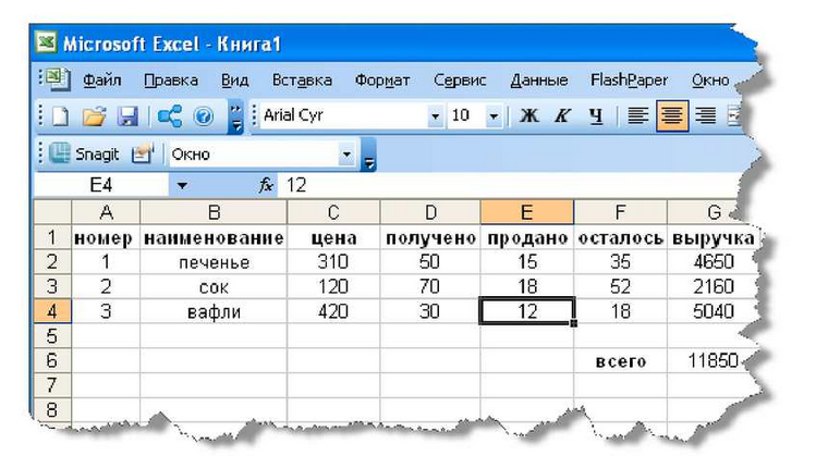 Проект электронные таблицы эксель