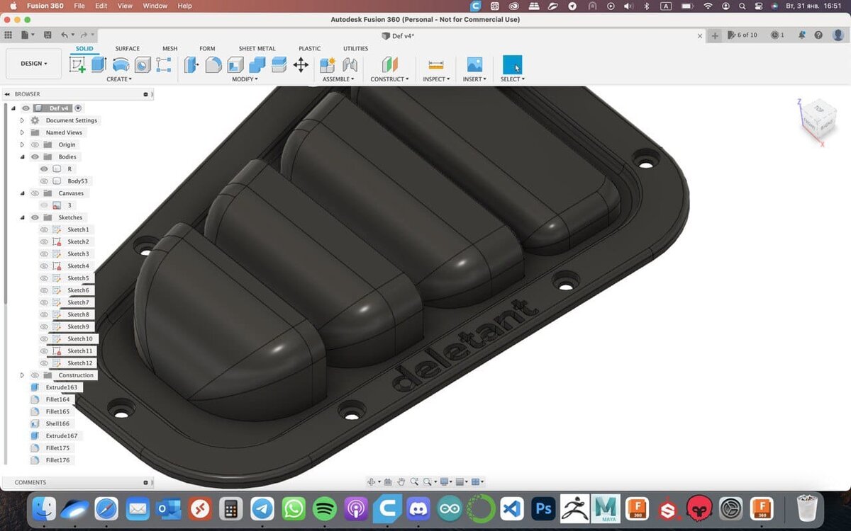 
3D model воздухозаборника © deletant