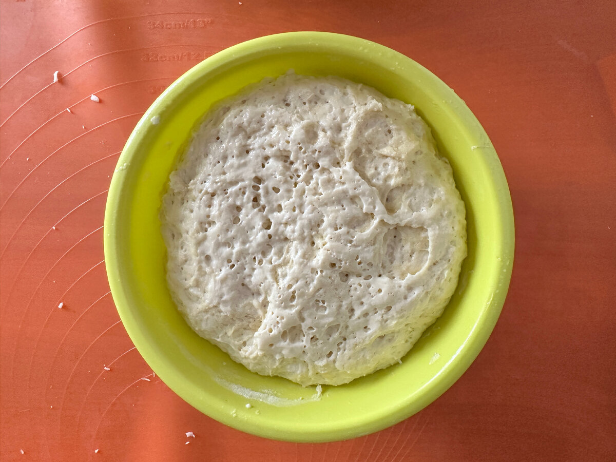 Тесто через 2 часа 