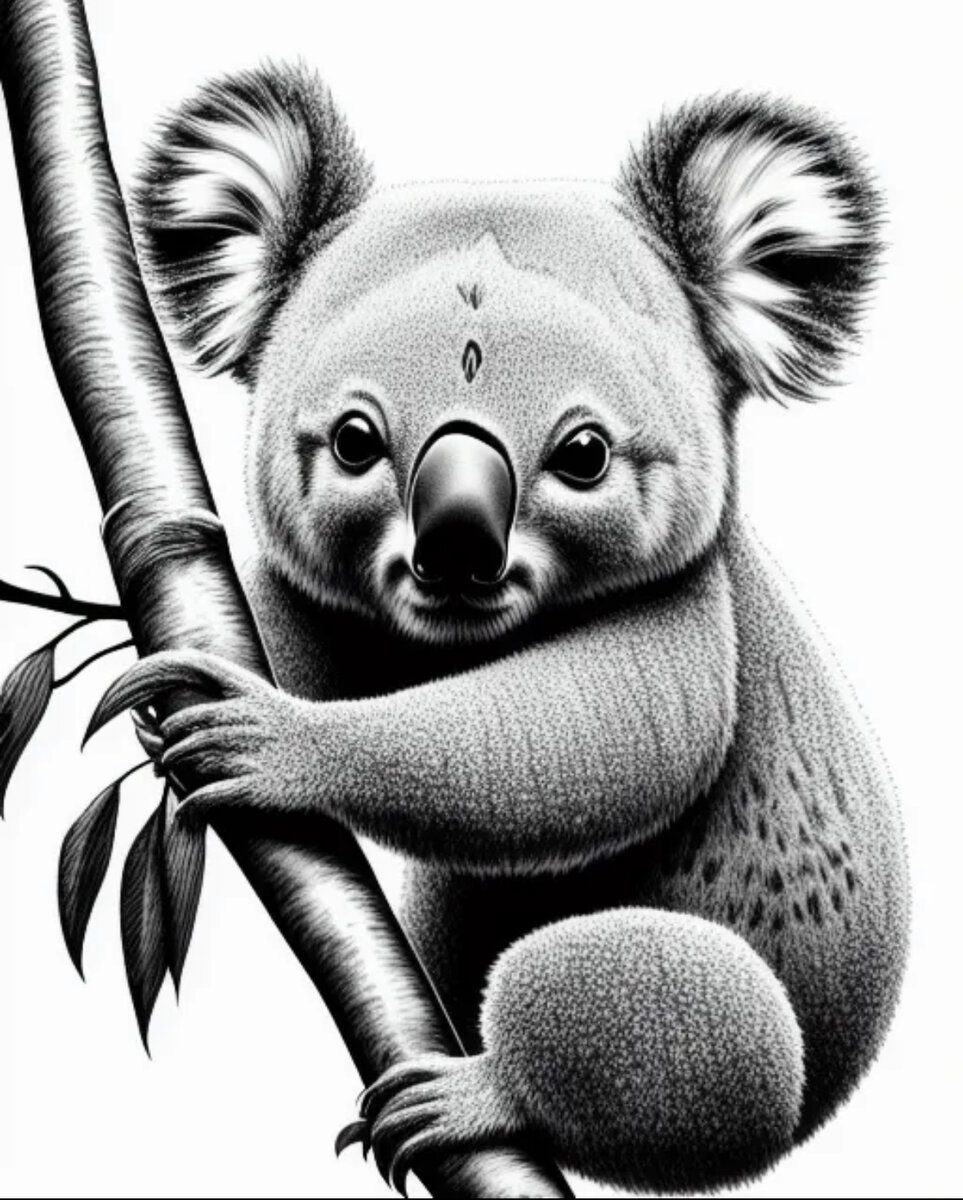 Коала рисунок